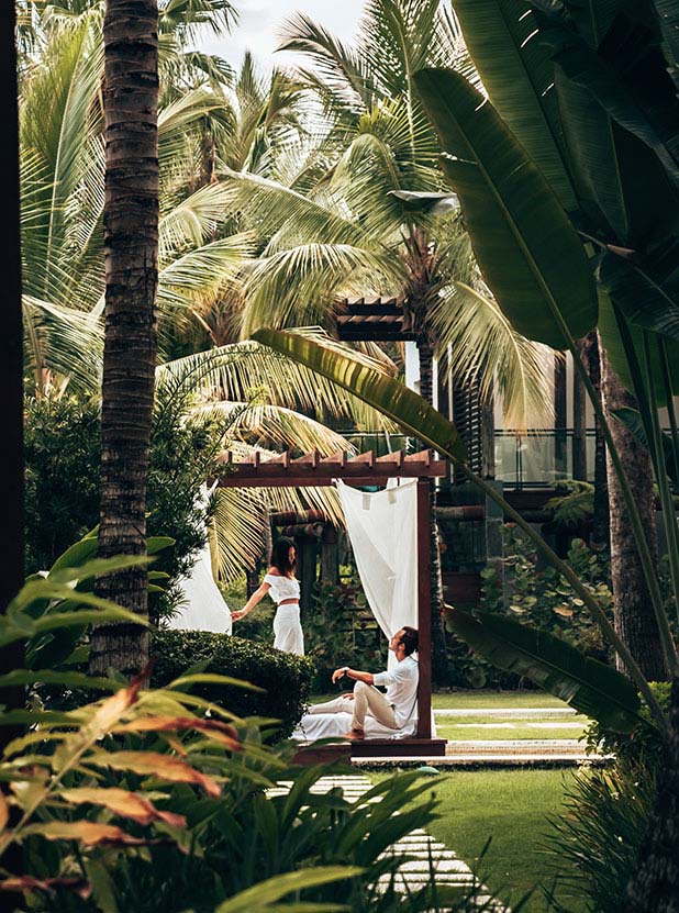 Romantic Caribbean beach escape in autumn