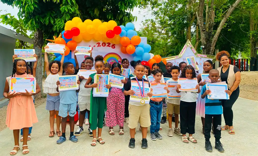 Guests traveling with purpose and supporting local education near Sublime Samana